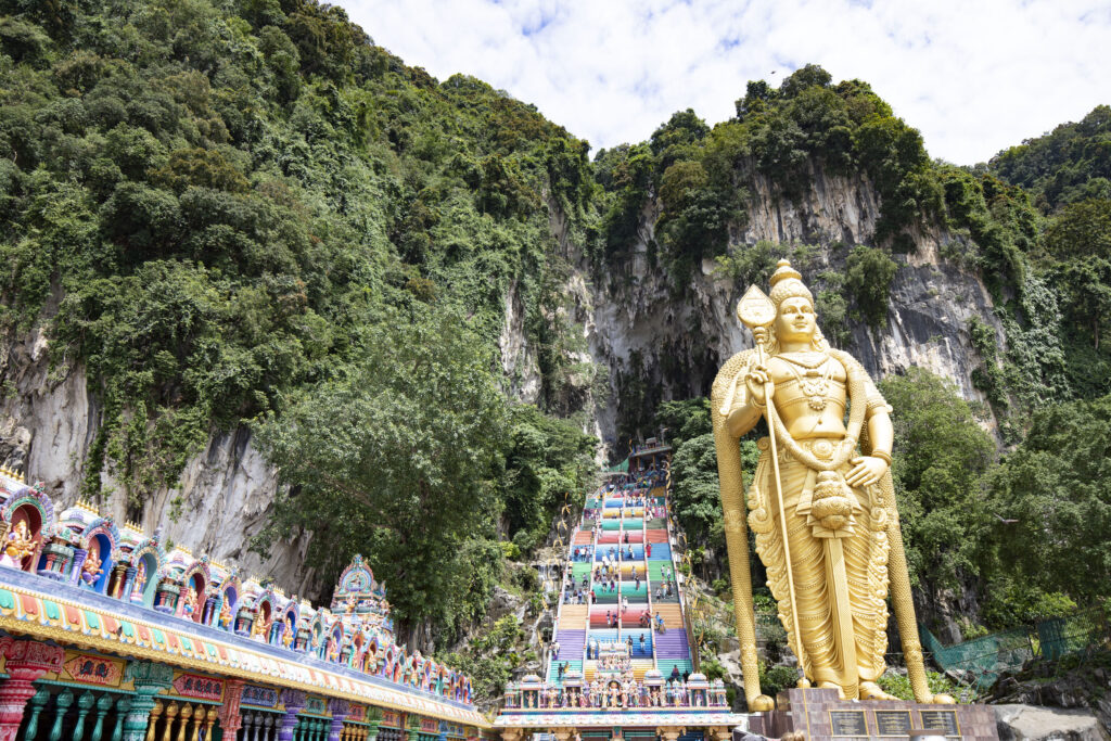 The colorful steps to the Batu Caves.