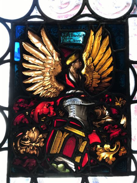 Stained Glass window at Albrecht Dürer House, which should be on everyone's itineraries.