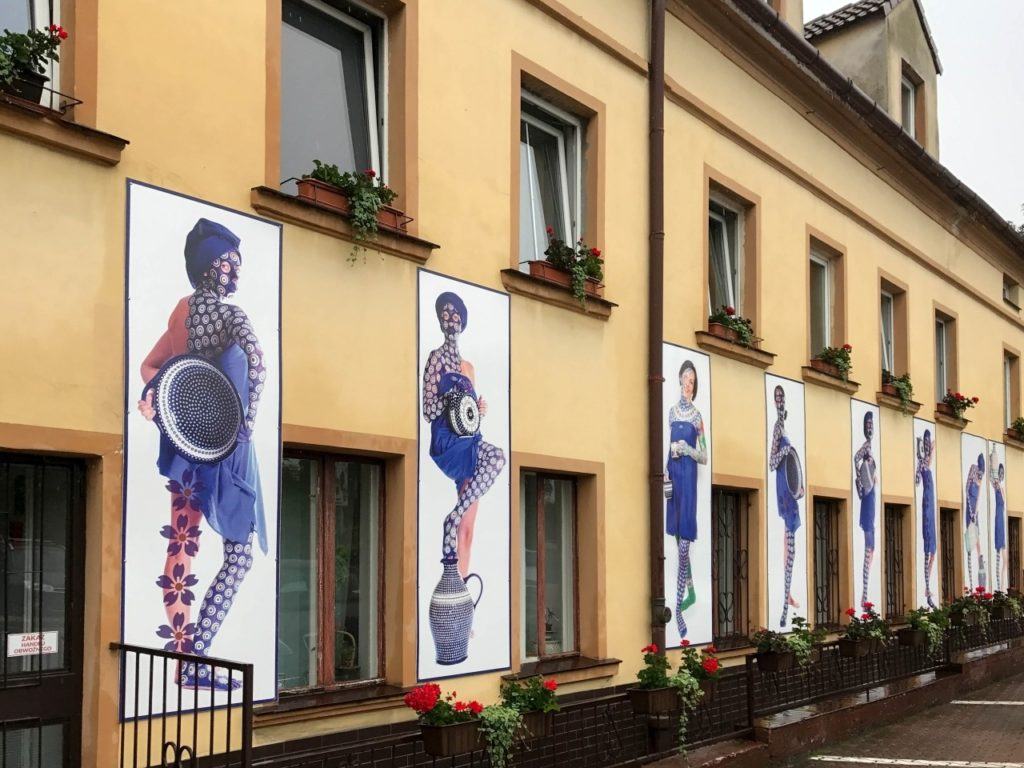 Polish pottery factory shop in Boleslawiec, Poland.