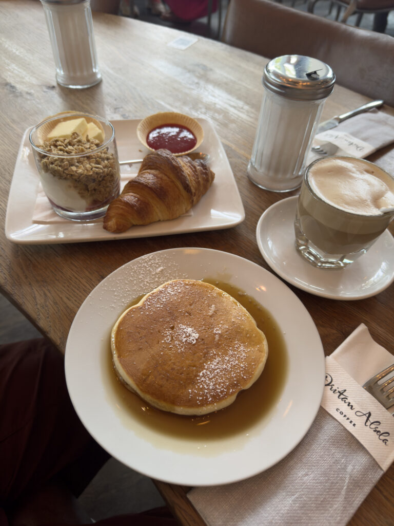 Typical German breakfast in Dusseldorf.