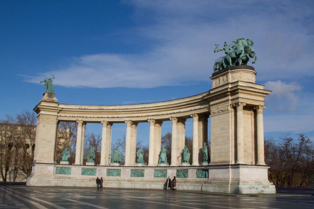 Hero's Square Monument is one of the most impressive sights to visit in Budapest.