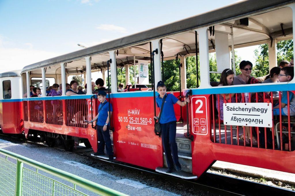 Taking a Ride on the Children's Railway in Budapest.