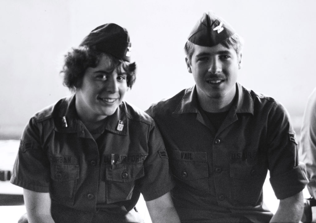 Corinne and Jim before they were married traveling with the Air Force to Orange, France.