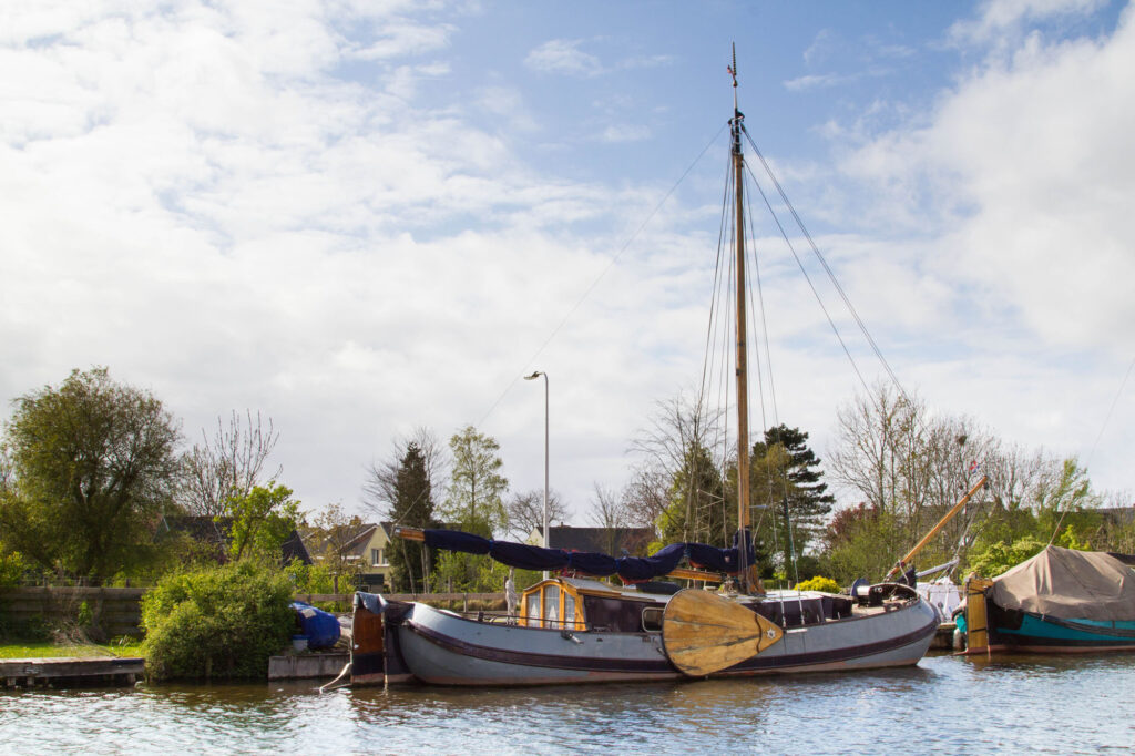 Boat on a Dutch canal.