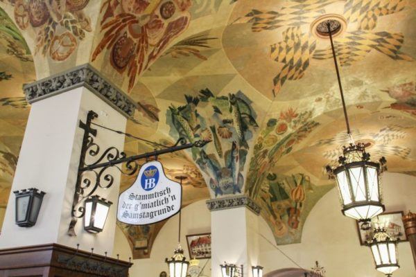 Hofbrauhaus interior.