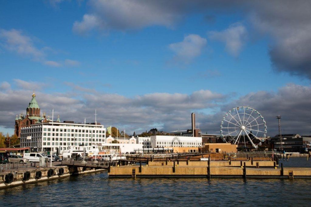 Helsinki waterfront is a great place to catch a ferry or go for a swim.