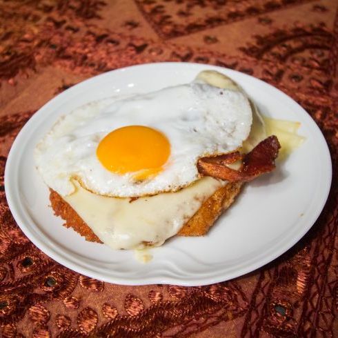 Bauern schnitzel recipe card.