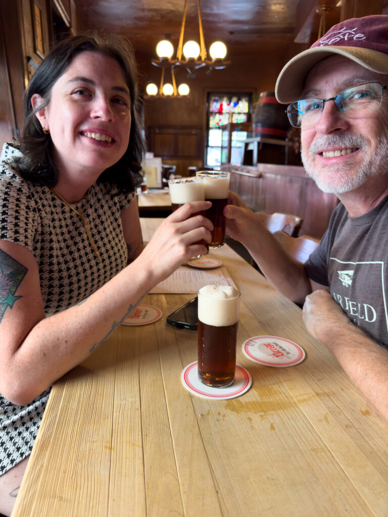 Prosit! A Uerige altbier toast.