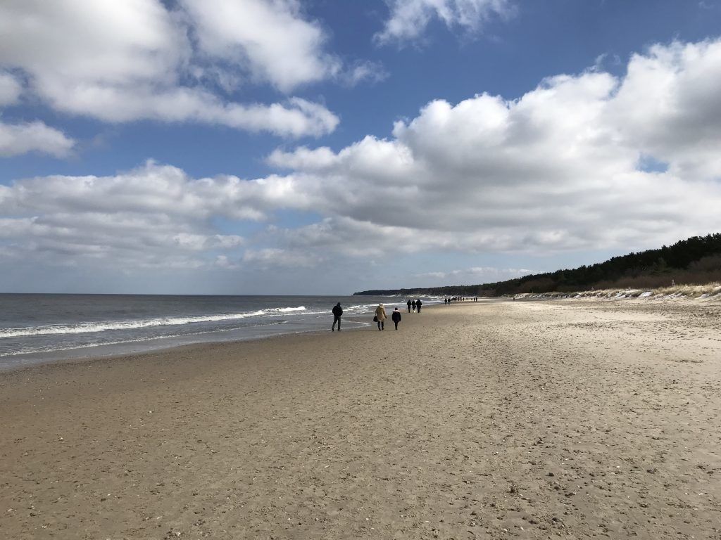 Long sandy beach on Usedom Island.