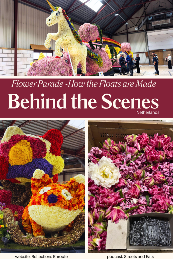 One of the best events during the Dutch Tulip Festival is going behind the scenes to see how the flower floats are decorated. Then on Saturday, the big day of the parade. Click here to find out more.