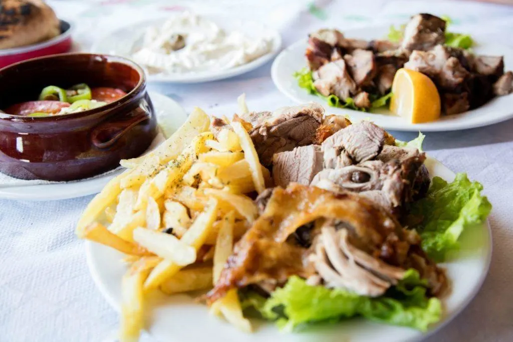 Grilled meat with all the fixings. So amazing!