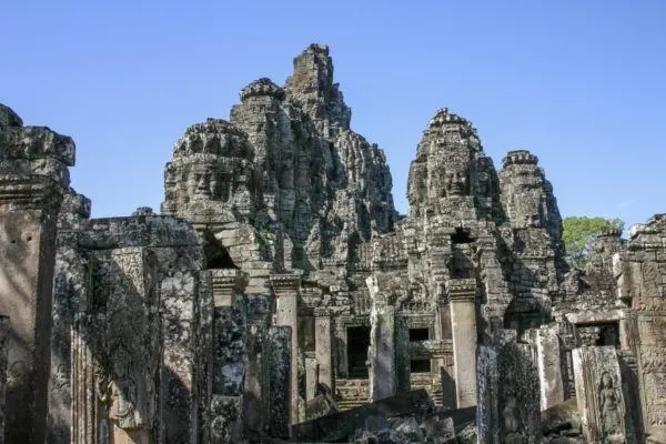 Bayon temple at Angkor Wat, Cambodia.