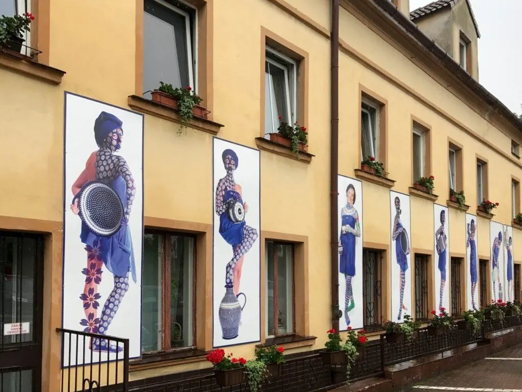 Polish pottery factory shop in Boleslawiec, Poland.