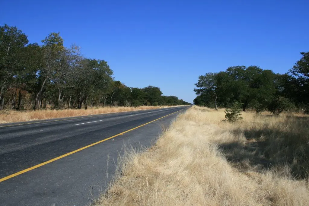 Botswana road near Chobe National Park.
