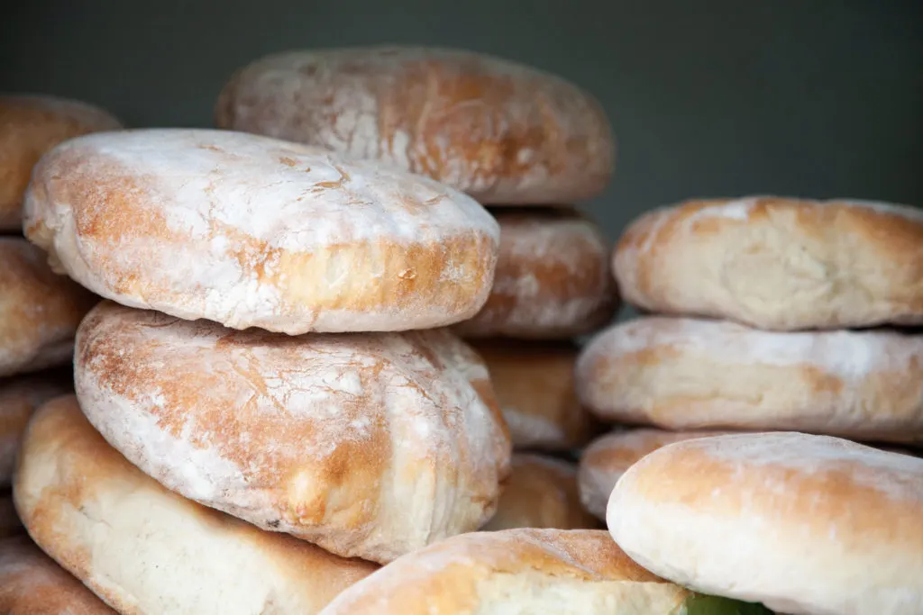 Bread, warmed up, buttered and dipped in Serena Sol is a typical breakfast item in Bulgaria.