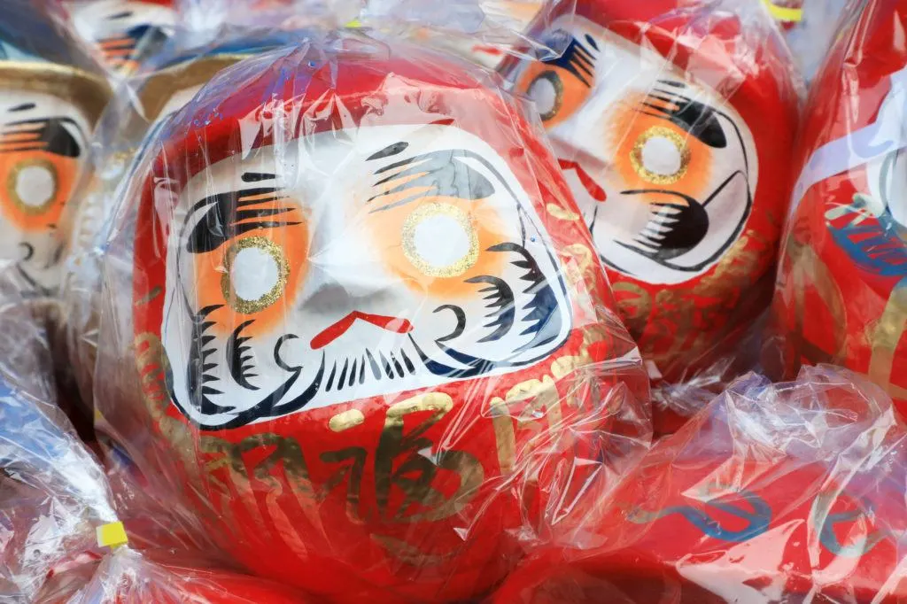 Daruma for sale.