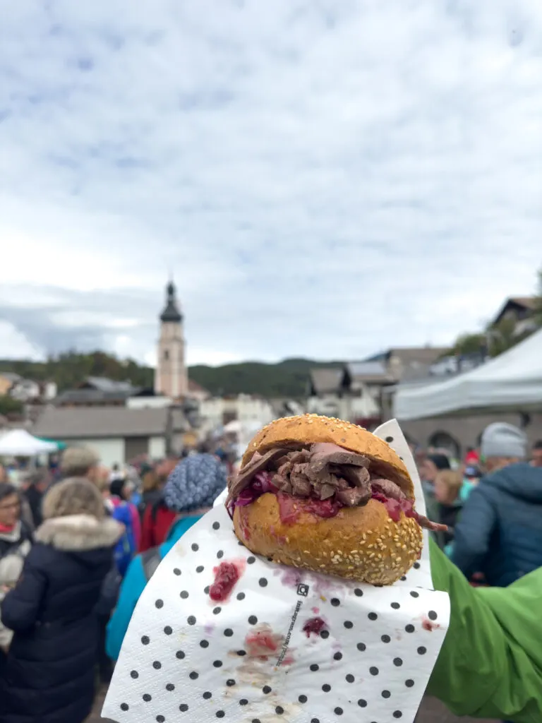 Messy, but delicious, venison sandwich.
