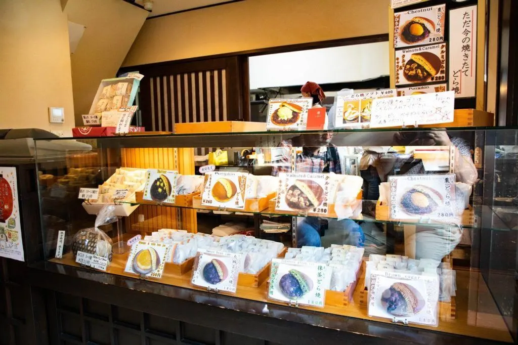 Dorayaki Store selling filled pancakes.