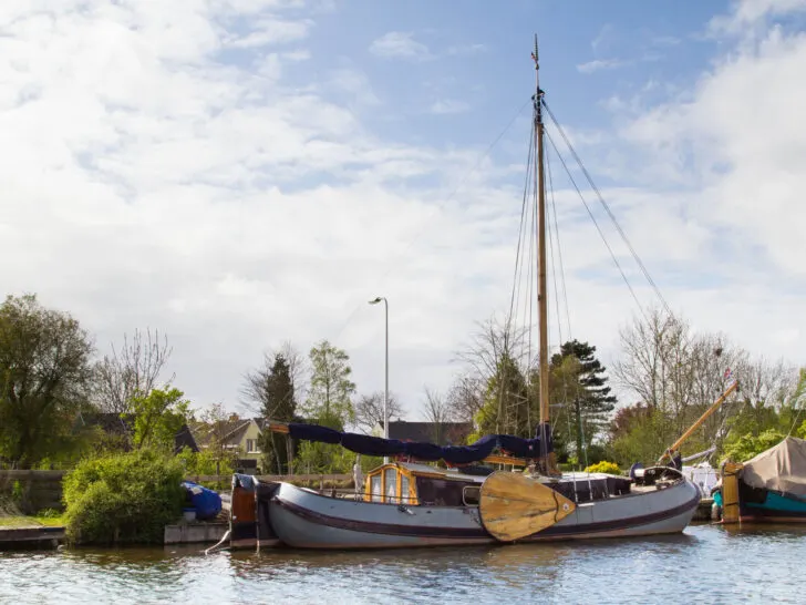 Boat on a Dutch canal.