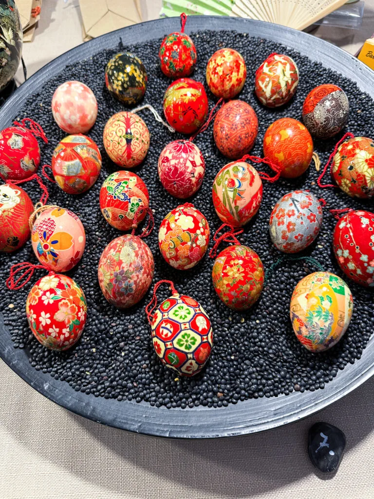 Washi paper eggs.