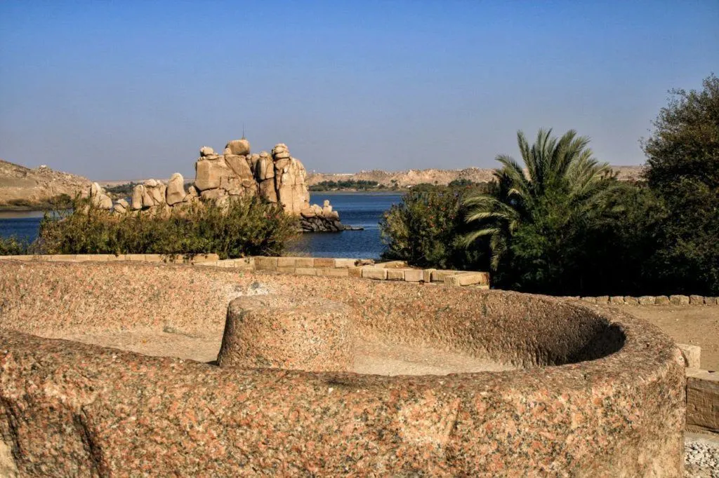 Olive press at the Philae Temple.