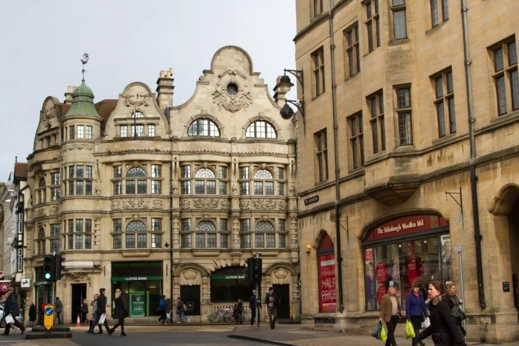 Historic Oxford town center.