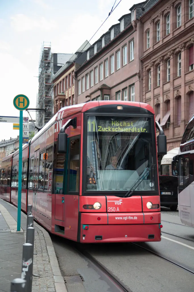 Taking public transportation from the Frankfurt airport will bring you right downtown.