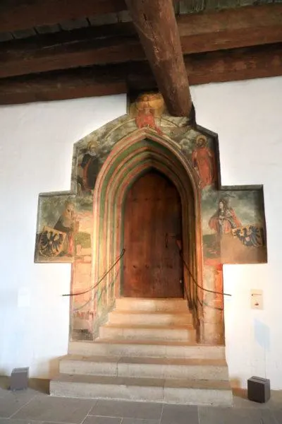 Interior door with fresco at Nuremberg castle.