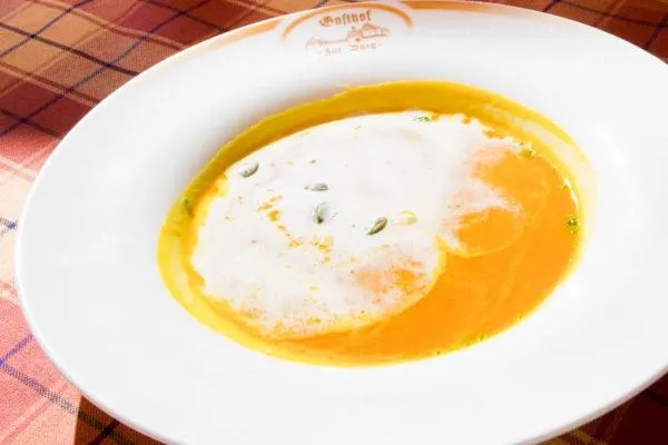 Fall favorite - pumpkin soup.