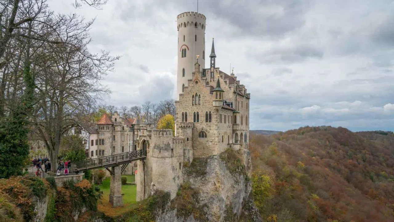 Liechtenstein castle on an early German spring day.