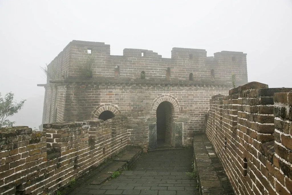 Austere and Silent sits the sentry of the Great Wall of China in winter.