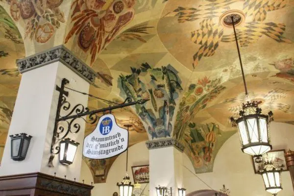 Hofbrauhaus interior.