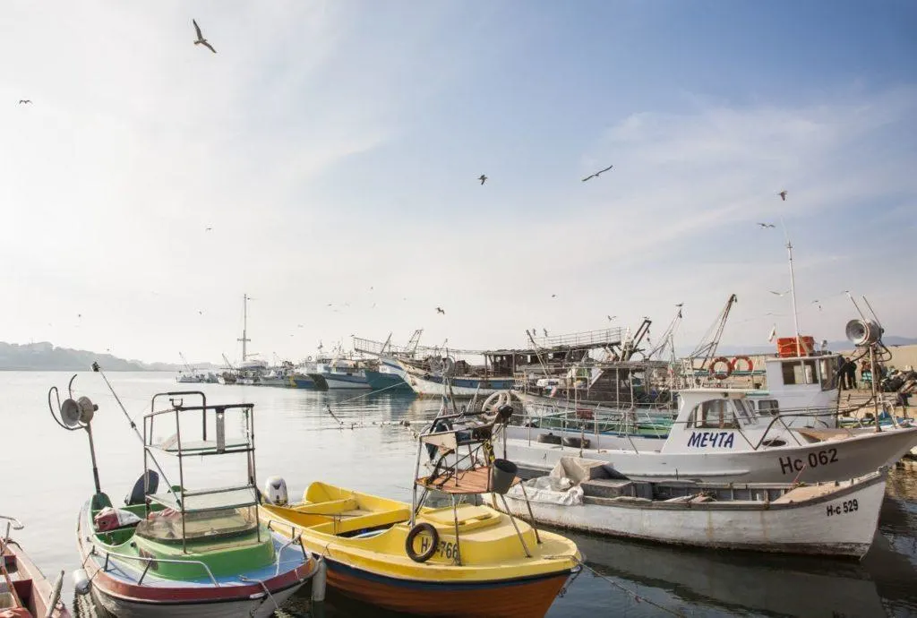 Boats in the water in Bulgaria