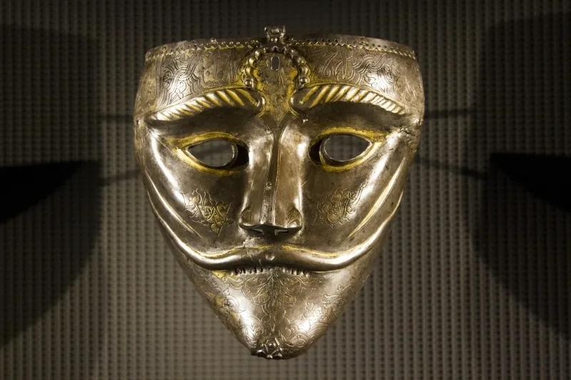 Gold mask exhibited in the Museum Islamic Art Doha.