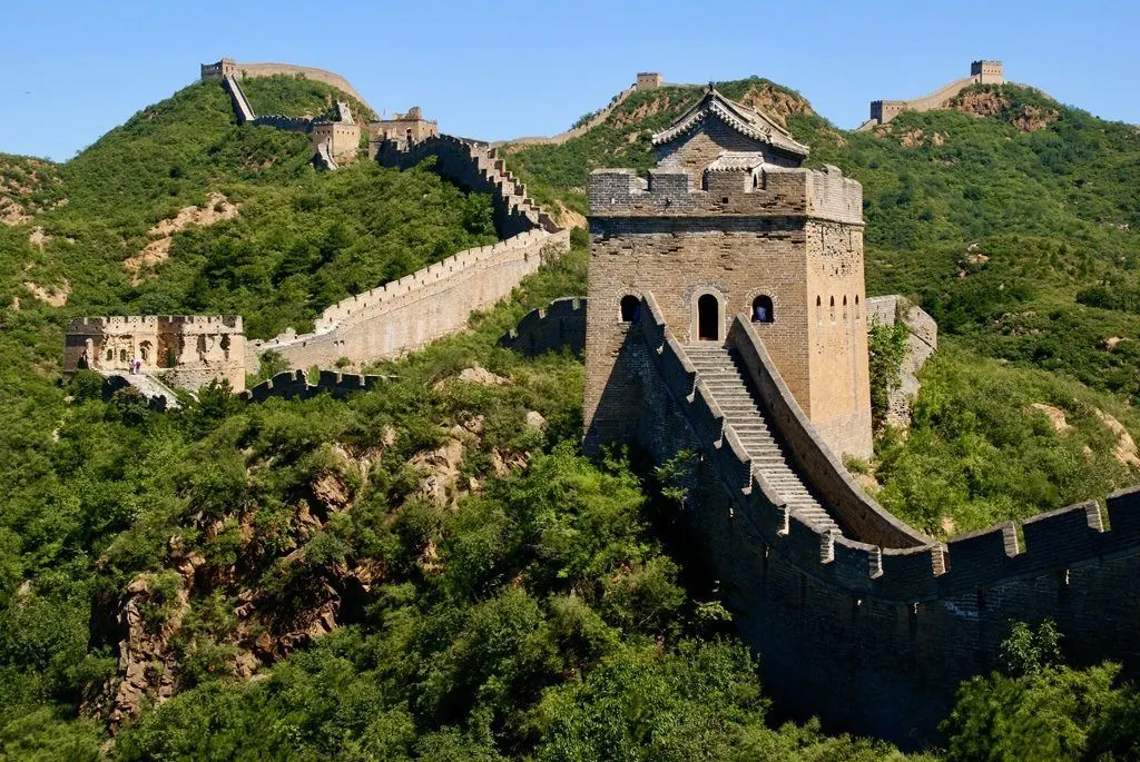 Great Wall and its sentry towers.