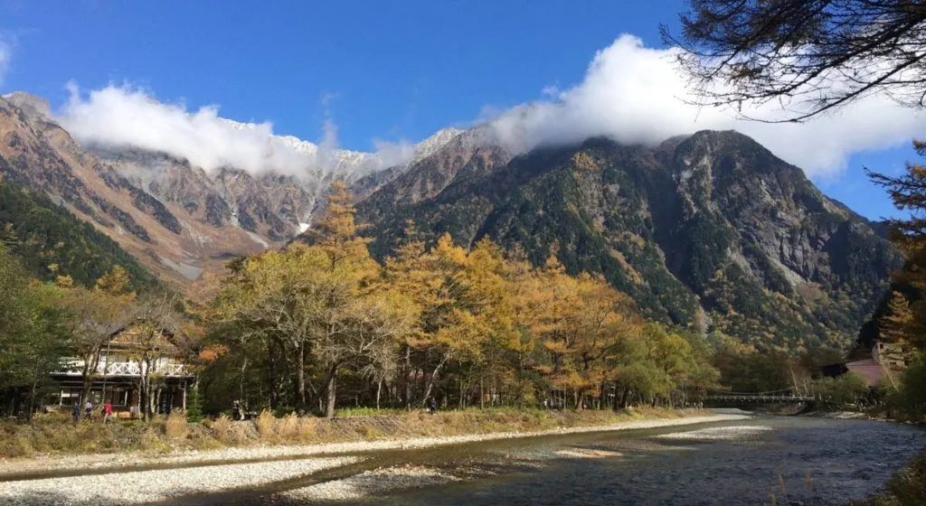 Fall in Japan is the perfect time to go hiking in Kamikochi.