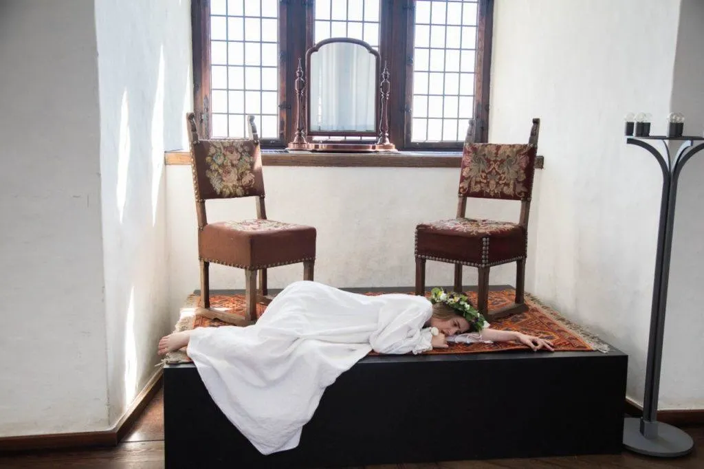 Kronborg Castle, Denmark and a reenactment of Shakespeare's Hamlet.