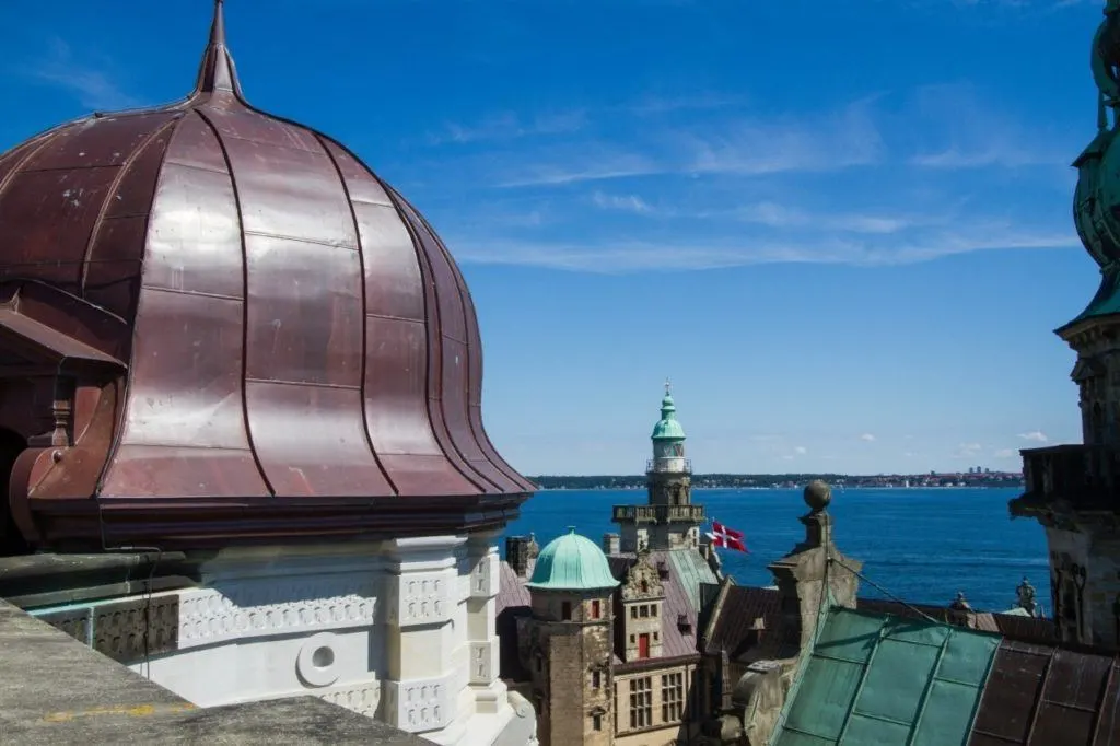 The view of the harbor from Hamlet's Helsingor Castle (Castle Kronborg).