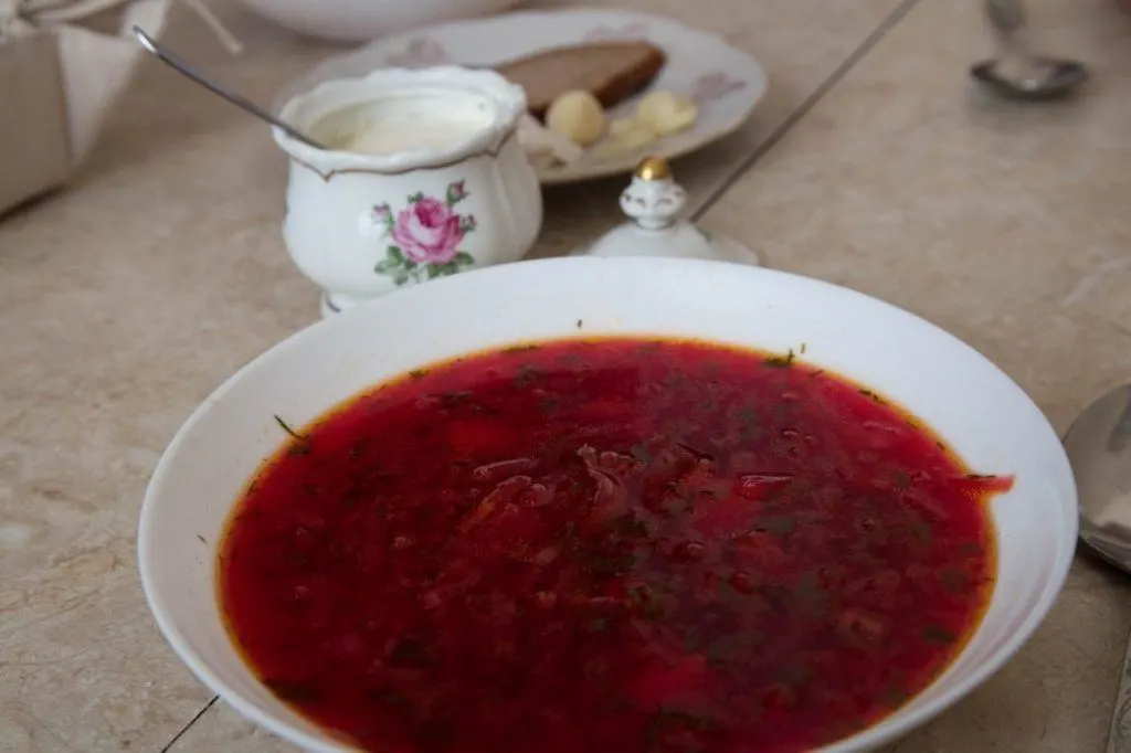Borscht in Ukraine.