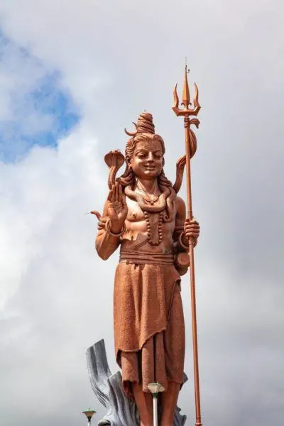 Lord Shiva smiles from on high.