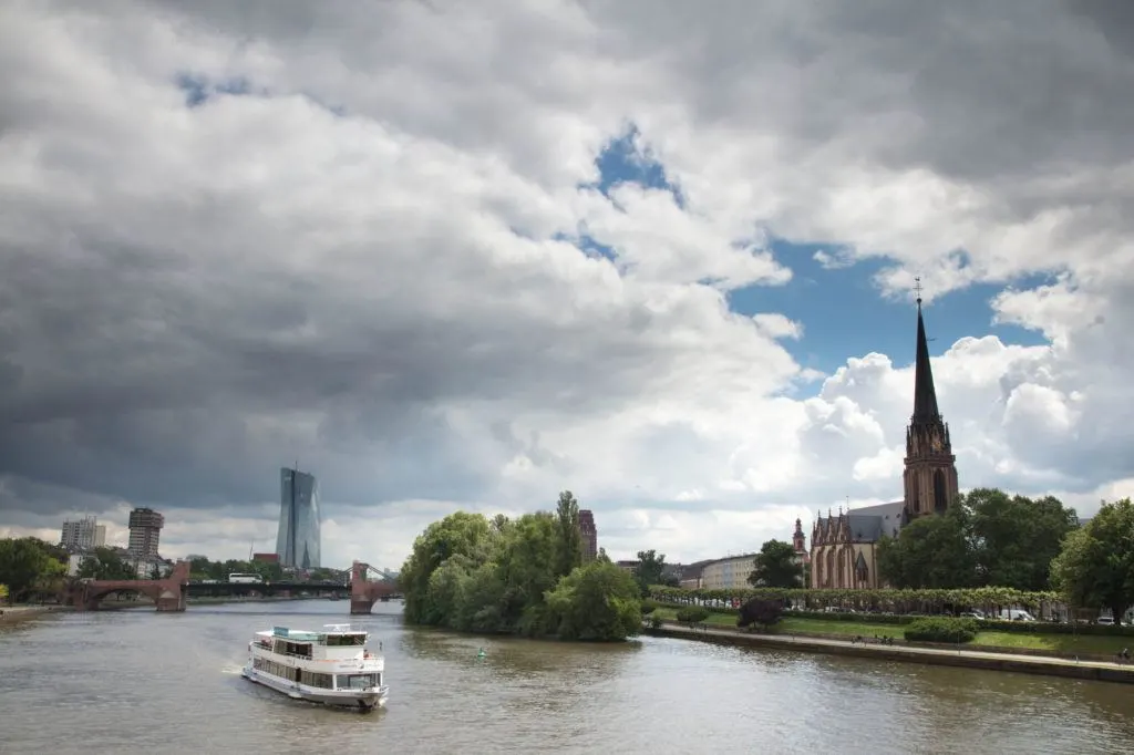 Things to do on a day in Frankfurt is to take a tour boat down the Main.