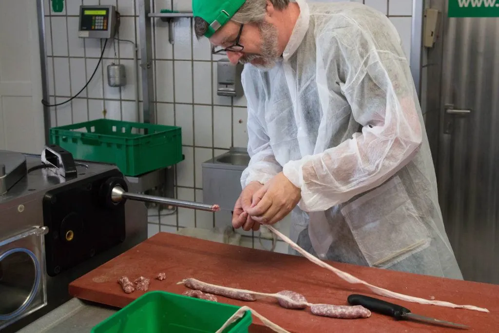 Learning to make Bratwurst in Rittersbach.