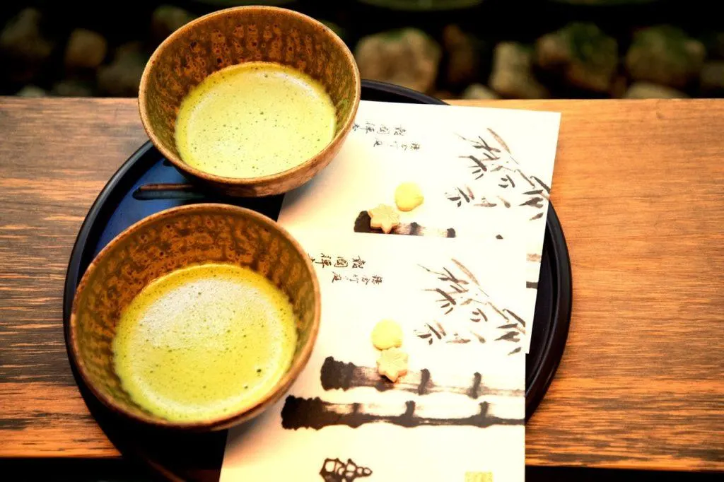 Match Tea served at Hokokuji Temple in the bamboo grove.