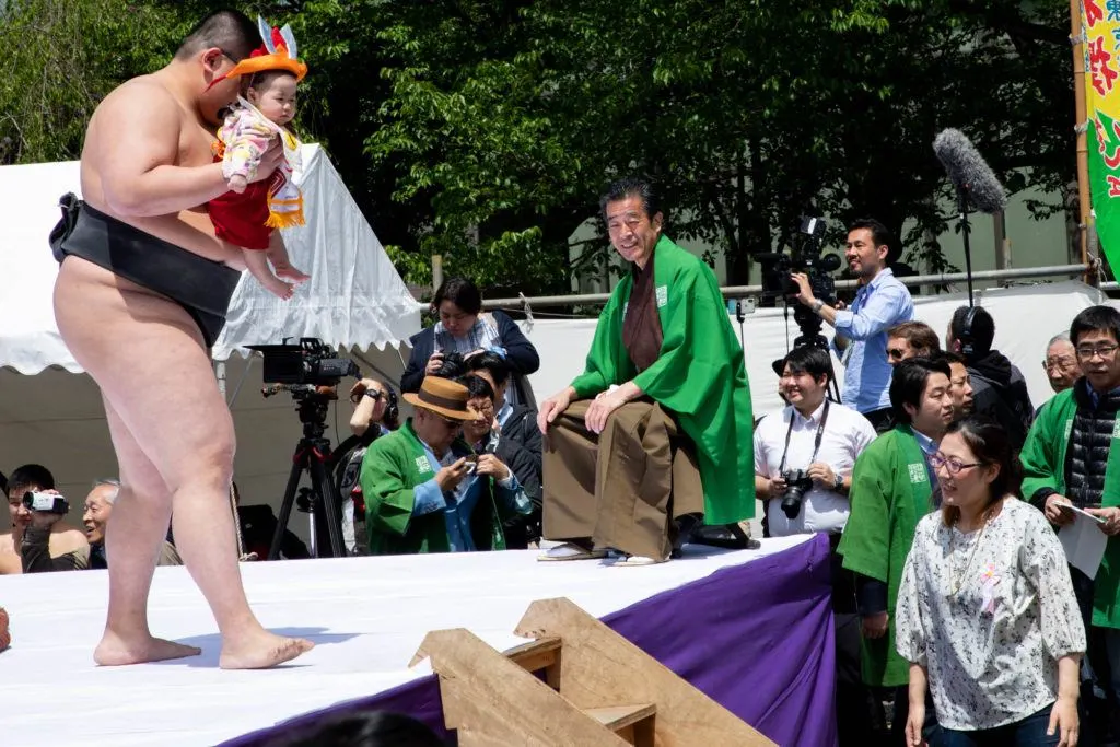 Nakizuno, or baby cry festival, is colorful and adorable.
