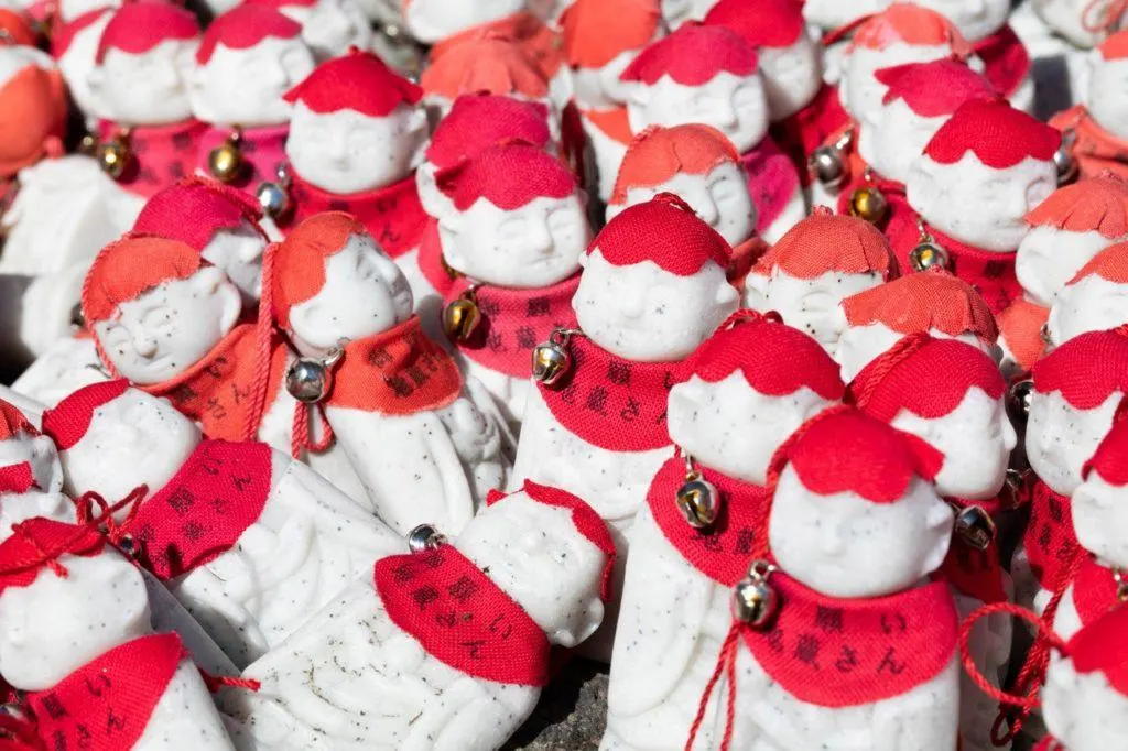 Thousands of mini Jizo statues on Nokogiriyama.