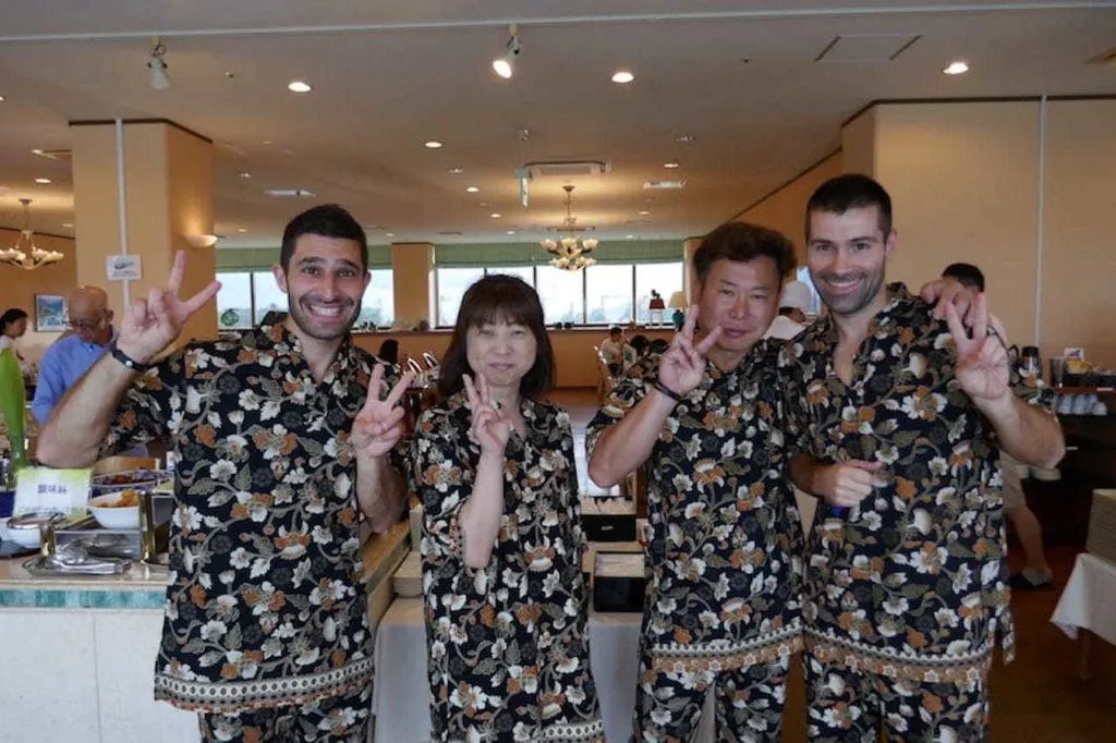 Great hotels come with great pajamas, like the Ishigaki Seaside Hotel.