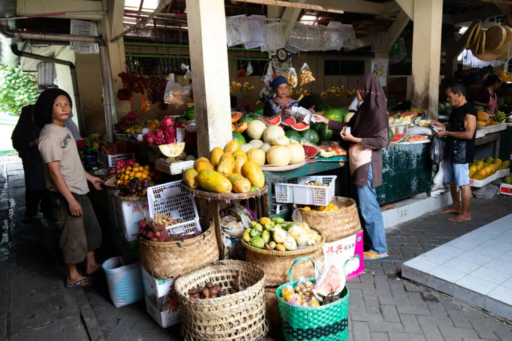 A fantastic produce market in Jogya.