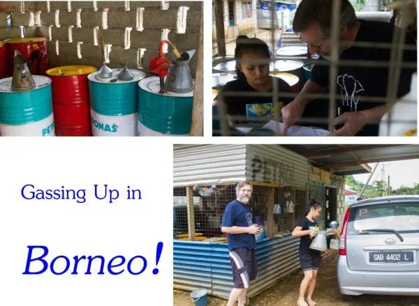 Getting gas in an unlikely stop.