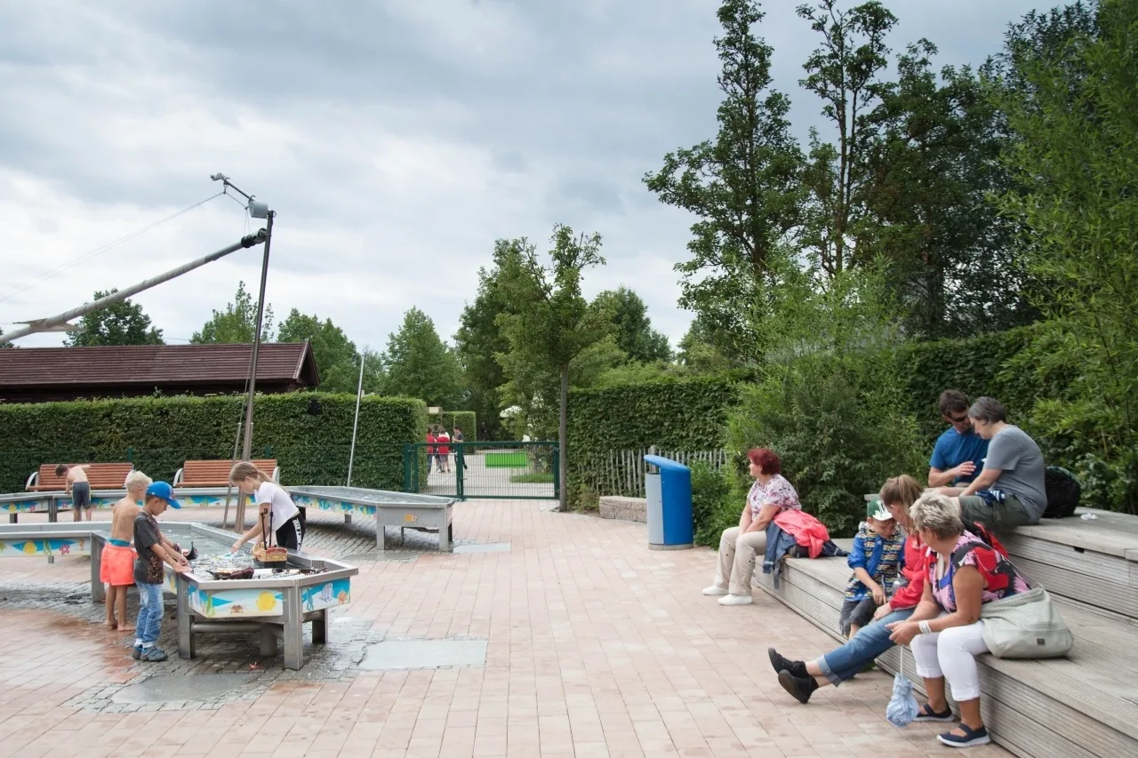 Float the smaller boats in these water tables at Playmobil Funpark in Nuremberg.