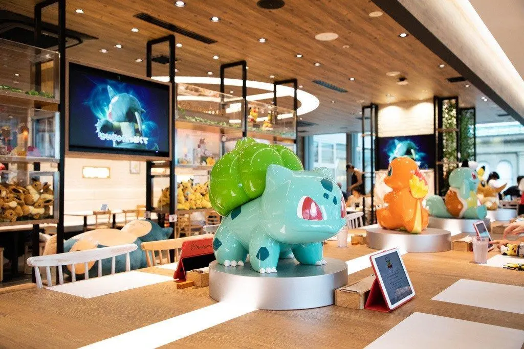 Dining room at Pokemon Cafe.